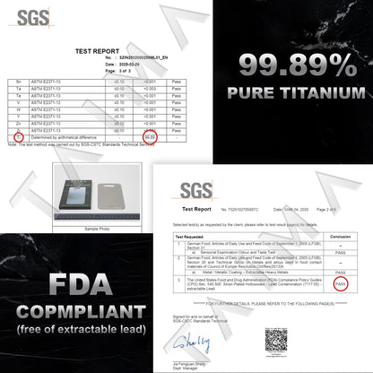 Certified Taima® Pure Titanium Cutting Board - V2 Updated Design