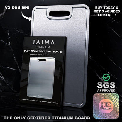 Certified Taima® Pure Titanium Cutting Board