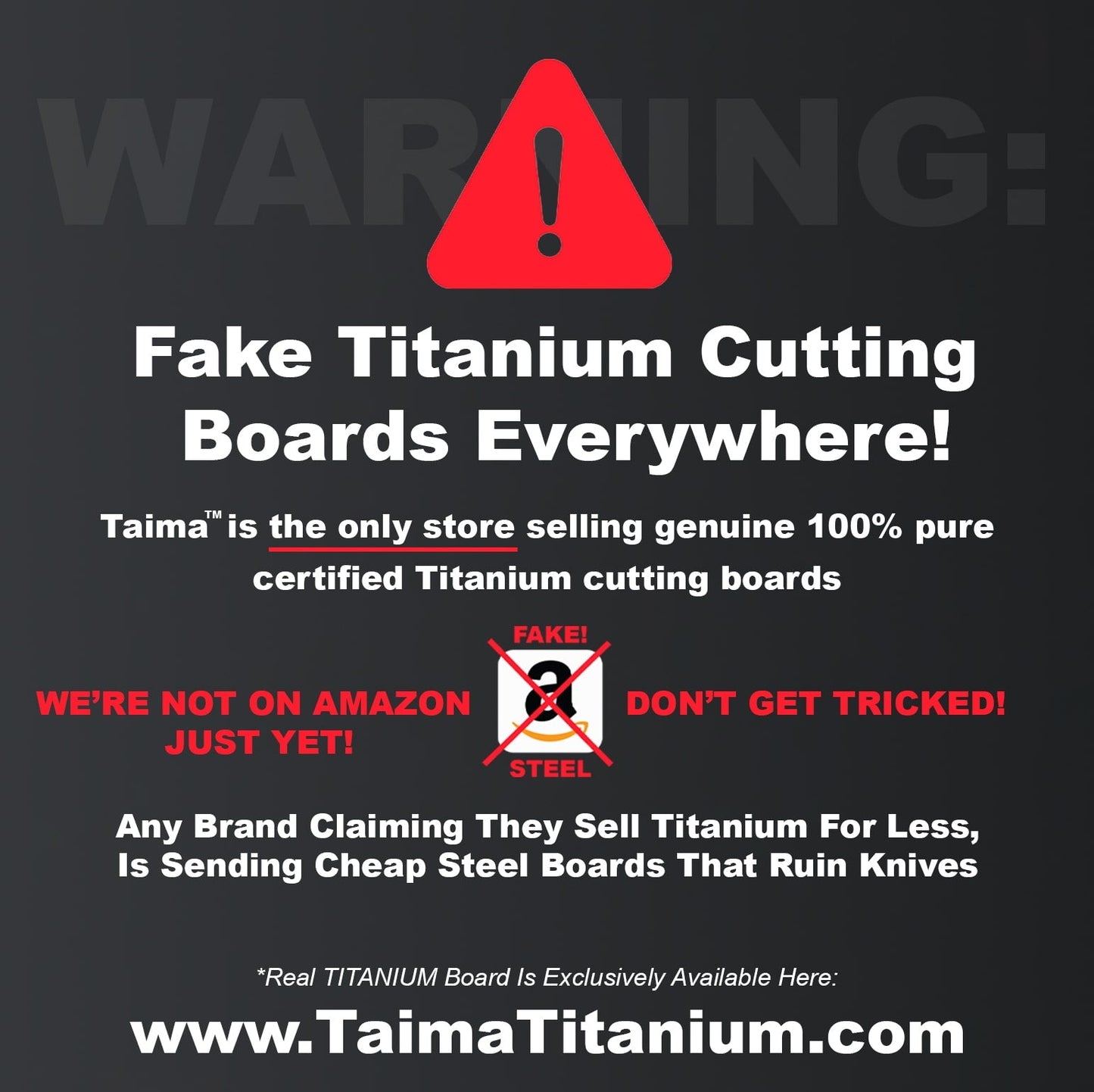 Certified Taima® Pure Titanium Cutting Board - V2 Updated Design