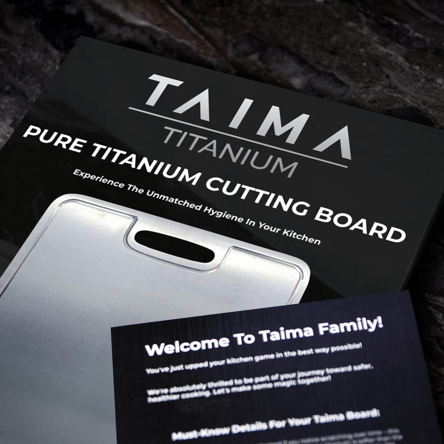 Certified Taima® Pure Titanium Cutting Board
